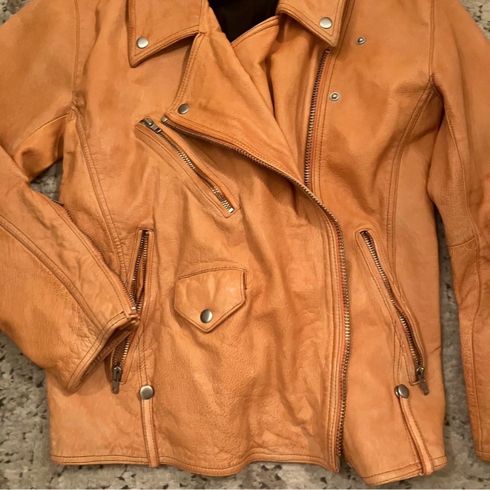 NWOT FREE PEOPLE Jealousy leather jacket biker jacket - Picture 7 of 9